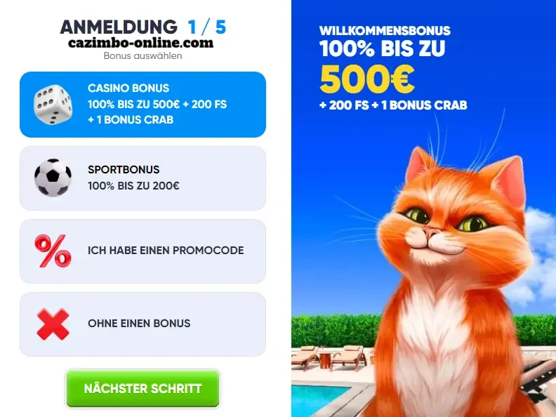 Cazimbo-Registrierung
